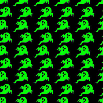 Abstract seamless halloween pattern for girls or boys. Creative vector pattern with ghost, cloud boo. Funny ghost wallpaper for textile and fabric. Fashion halloween style. Colorful ghost picture