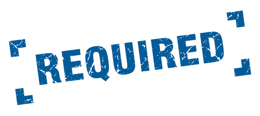 required stamp. required square grunge sign. required