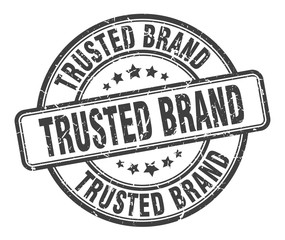 trusted brand stamp. trusted brand round grunge sign. trusted brand