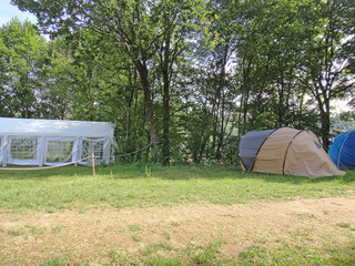 Summer camping tends in Germany background fine art in high quality prints products fifty...