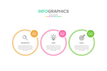 Vector infographic label template with icons. 3 options or steps. Infographics for business concept. Can be used for info graphics, flow charts, presentations, web sites, banners, printed materials.