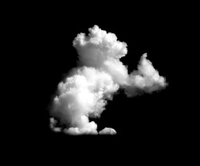 white clouds on black background