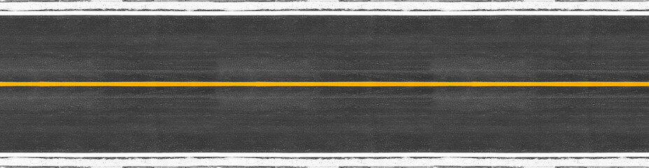 Long asphalt road with marking lines yellow stripes traffic on the road surface texture Background.