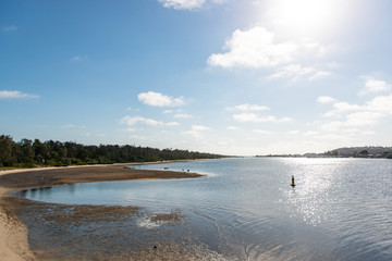 landscape with lake and clouds