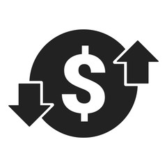 USD sign. Dollar coin. Vector icon.