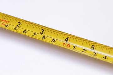 Measuring tape on isolated background
