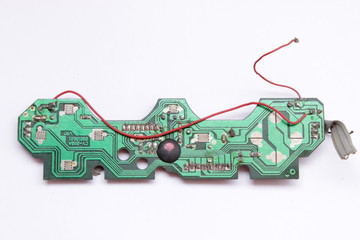 pcb printed circuit board joystick controller video game isolated