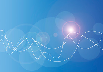 Smooth simple lines connected and intersecting