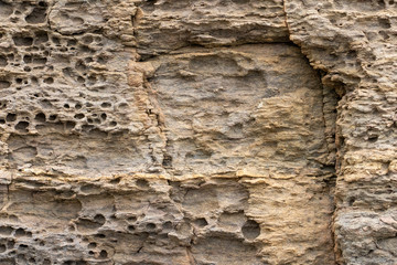 Natural backgound. Texture of slatestone with corrosion pattern