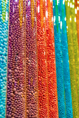background of colored candies M&Ms