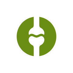 square chiropractic spine logo design vector icon anatomy logo