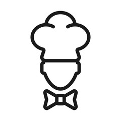 chef - minimal line web icon. simple vector illustration. concept for infographic, website or app.
