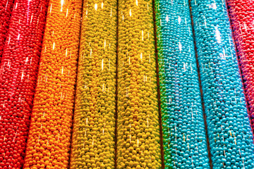 background of colored candies M&Ms