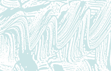 Grunge texture. Distress blue rough trace. Bizarre