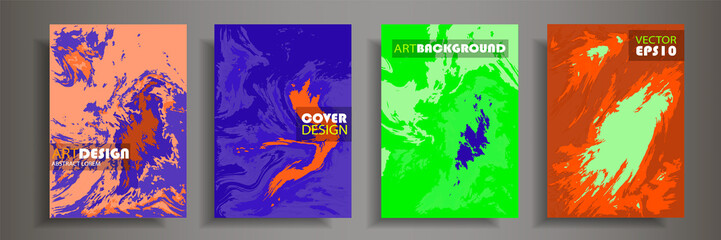 Obraz na płótnie Canvas Modern design A4.Abstract marble texture of colored bright liquid paints.Splash neon acrylic paints.Used design presentations, print,flyer,business cards,invitations, calendars,sites, packaging,cover.
