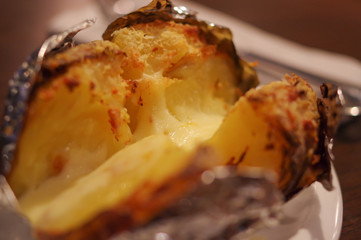 Baked coconut shred cheese bread cake with tinfoil