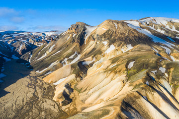 Landmannalaugar in Iceland. Amazing and Beautiful views and landscapes of Iceland