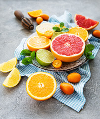 Fresh citrus fruits