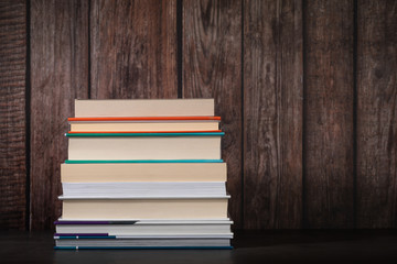 Books Wooden Panel Background