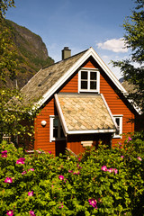 Fototapeta na wymiar Flam House Norway