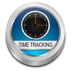 Time Tracking Button - 3D illustration