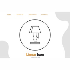 Table lamp icon for your project