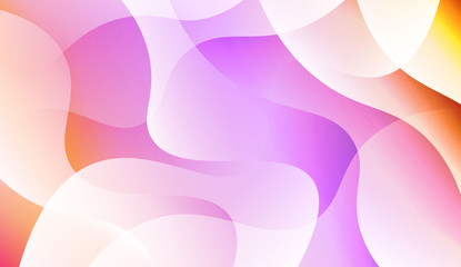 Template Abstract Background With Curves Lines. Design For Cover Page, Poster, Banner Of Websites. Vector Illustration with Color Gradient.