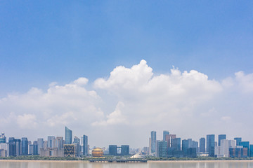 Fototapeta premium panoramic city skyline in hangzhou china