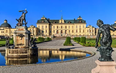 Fototapeten Das Schloss Drottningholm in Stockholm. © leventina