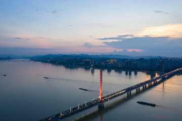 Obraz premium panoramic city skyline in hangzhou china