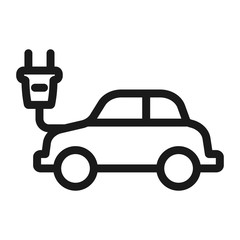 electric vehicle - minimal line web icon. simple vector illustration. concept for infographic, website or app.