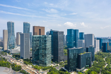 Obraz premium panoramic city skyline in hangzhou china