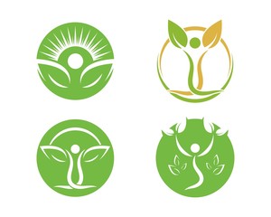 Healthy Life people medical Logo template vector