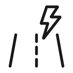 electric vehicle - minimal line web icon. simple vector illustration. concept for infographic, website or app.