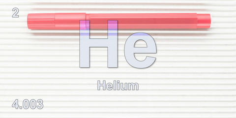 Helium chemical element  physics and chemistry illustration backdrop