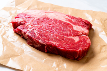fresh raw beef steak