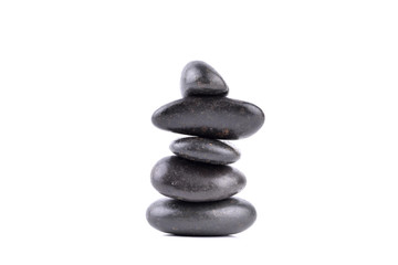 Zen stones balance concept isolated on white