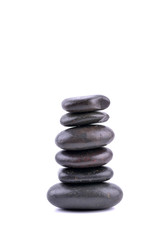 Fototapeta na wymiar Zen stones balance concept isolated on white