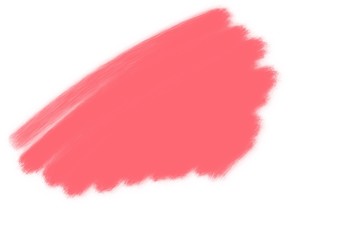 living coral water color splash. abstract on white background