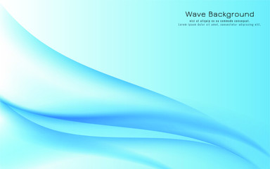 Abstract Elegant Blue Wave Background. Vector Illustration 