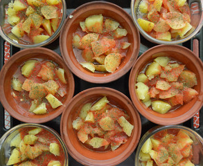 Homemade food - A Portion of Improvised Traditional Food (Gyuvetche) from Yambol, Bulgaria