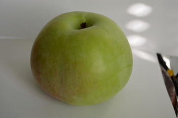 Homemade food - Big green apple from personal garden