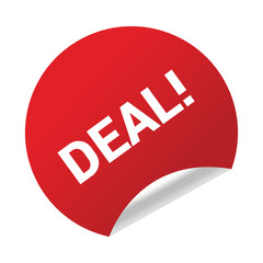 Set of special offer red labels isolated on white background