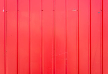 Red Painted Vertical Metal Panels