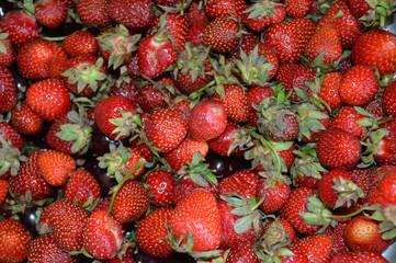 Homemade food - Strawberries and cherries from the personal garden