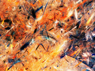 orange abstract fractal background 3d rendering illustration