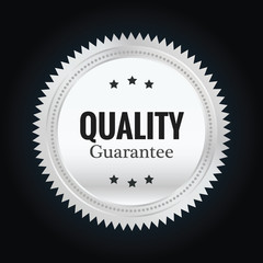 Silver stamp, sticker, badge on color background.