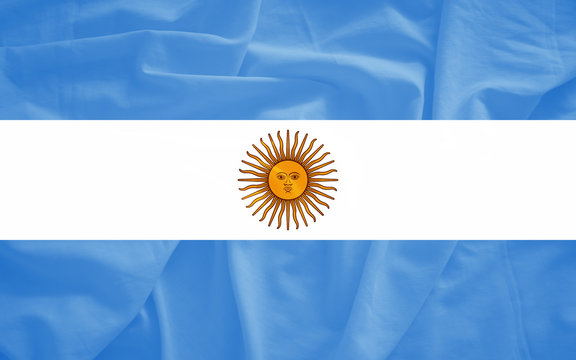 Argentina flag with 3d effect