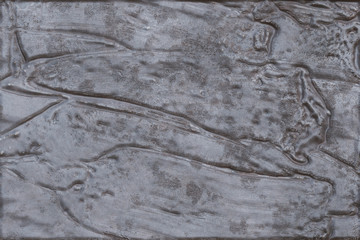 3D rendering- copper metal destroyed. Background bronze