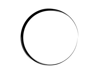Grunge circle made for marking.Grunge logo.Oval shape made for your project.Ink circle made with artistic brush.